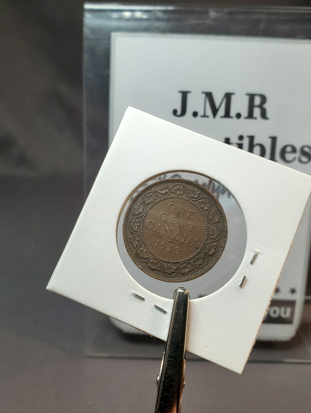 Circulated damaged edge 1913 Canada Cent KM# 21